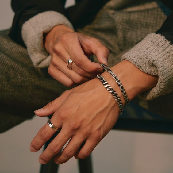 ست دستبند و انگشتر مردانه