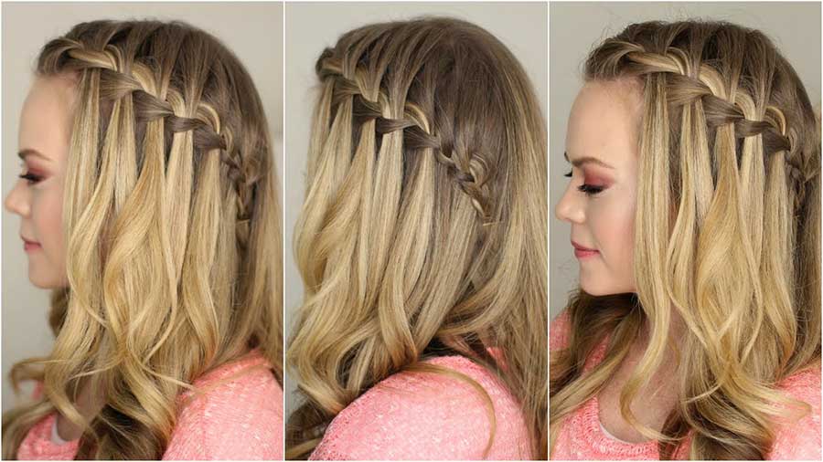 بافت آبشاری (Waterfall Braid)