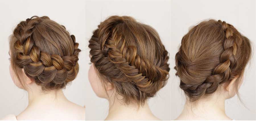 بافت تاجی (Crown Braid)