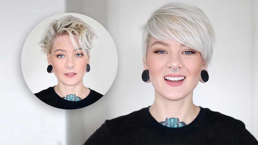 پیکسی با چتری بلند (Pixie with Long Bangs)